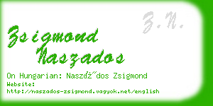 zsigmond naszados business card